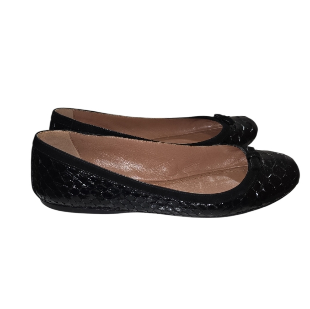 Alaia Paris Black Python Snake Leather Ballet Fla… - image 6